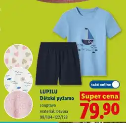 Lidl LUPILU Dětské pyžamo nabídka