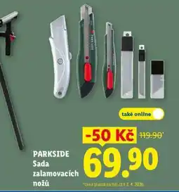 Lidl PARKSIDE Sada zalamovacích nožů nabídka