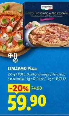 Lidl ITALIAMO Pizza nabídka