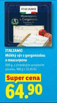 Lidl ITALIAMO Měkký sýr s gorgonzolou a mascarpone nabídka