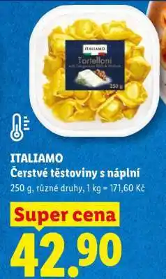 Lidl ITALIAMO Čerstvé těstoviny s náplní nabídka