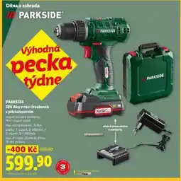 Lidl PARKSIDE 20V Aku vrtačí šroubovák s příslušenstvím nabídka