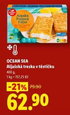 Lidl Ocean Sea Aljašská treska v těstíčku nabídka
