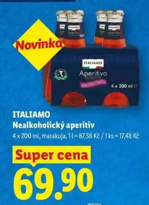 Lidl ITALIAMO NEALKOHOLICKÝ APERITIV nabídka