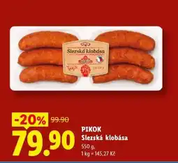 Lidl PIKOK SLEZSKÁ KLOBÁSA nabídka