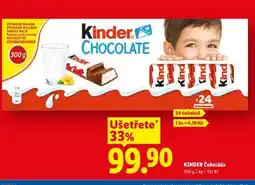 Lidl Kinder čokoláda nabídka