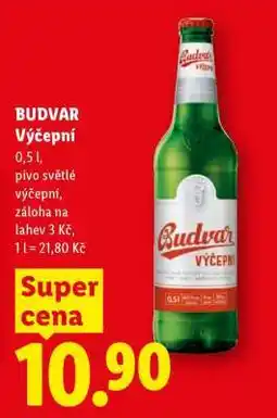 Lidl Budvar výčepní nabídka