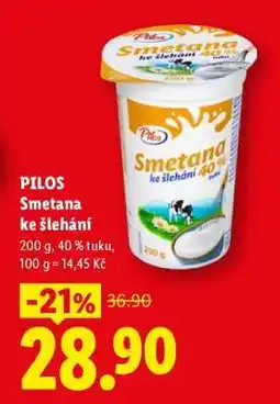 Lidl PILOS SMETANA KE ŠLEHÁNÍ nabídka