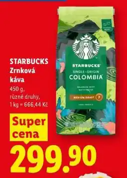 Lidl Starbucks Zrnková káva nabídka