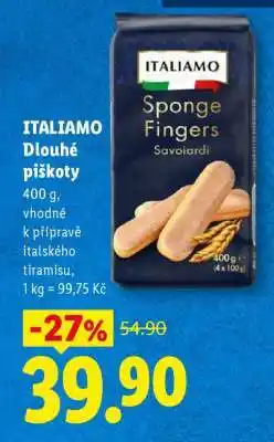 Lidl ITALIAMO DLOUHÉ PIŠKOTY nabídka