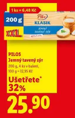 Lidl Pilos JEMNÝ TAVENÝ SÝR nabídka