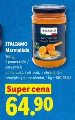 Lidl ITALIAMO MARMELÁDA nabídka