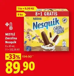 Lidl NESTLÉ ZMRZLINA NESQUIK nabídka