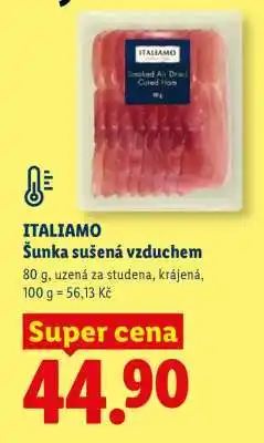 Lidl ITALIAMO Šunka sušená vzduchem nabídka