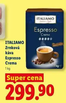 Lidl ITALIAMO ZRNKOVÁ KÁVA ESPRESSO CREMA nabídka