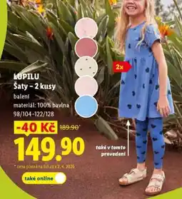 Lidl LUPILU Šaty – 2 kusy nabídka