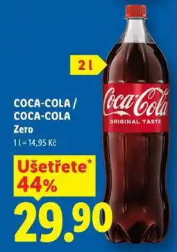 Lidl COCA-COLA, COCA-COLA ZERO nabídka