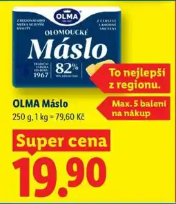 Lidl Olma Máslo nabídka