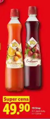 Lidl Yo sirup nabídka