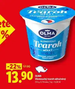 Lidl OLMA Olomoucký tvaroh odtučněný nabídka