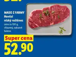 Lidl MASO Z FARMY Hovězí nízký roštěnec nabídka