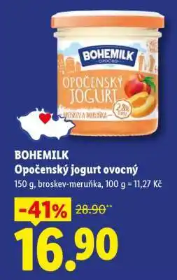 Lidl BOHEMILK Opočenský jogurt ovocný nabídka