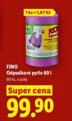 Lidl FINO ODPADKOVÉ PYTLE 60 L nabídka