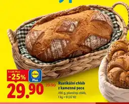 Lidl Rustikální chléb z kamenné pece nabídka