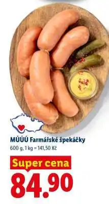 Lidl MÚÚÚ FARMÁŘSKÉ ŠPEKÁČKY nabídka