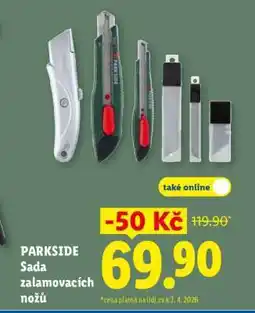 Lidl PARKSIDE Sada zalamovacích nožů nabídka
