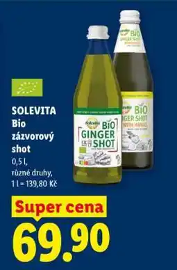 Lidl SOLEVITA Bio zázvorový shot nabídka