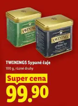 Lidl TWININGS – SYPANÉ ČAJE nabídka