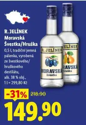 Lidl R.Jelínek MORAVSKÁ ŠVESTKA / HRUŠKA nabídka