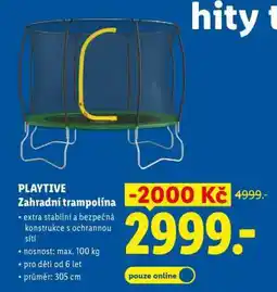 Lidl PLAYTIVE Zahradní trampolína nabídka