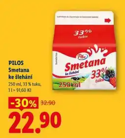 Lidl PILOS SMETANA KE ŠLEHÁNÍ nabídka