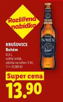 Lidl Krušovice Bohém nabídka