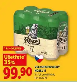 Lidl Velkopopovický Kozel 11 nabídka