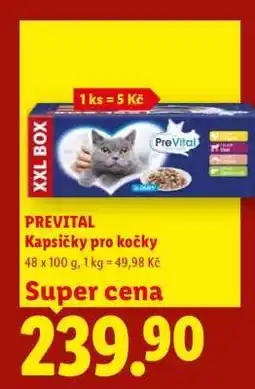 Lidl PREVITAL Kapsičky pro kočky nabídka