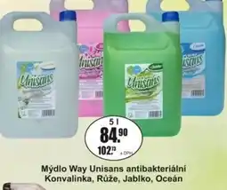 Adam Mýdlo Way Unisans antibakteriální Konvalinka, Růže, Jablko, Oceán nabídka