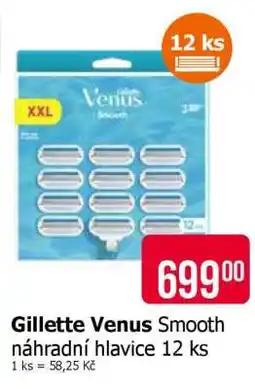Teta Gillette Venus Smooth náhradní hlavice 12 ks nabídka