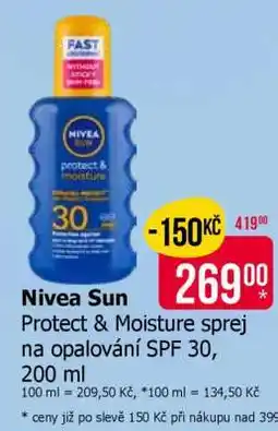 Teta Nivea Sun Protect & Moisture sprej na opalování SPF 30, 200 ml nabídka