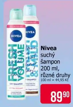 Teta Nivea suchý šampon nabídka