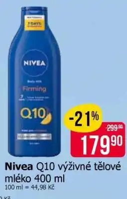 Teta Nivea Q10 výživné tělové mléko 400 ml nabídka