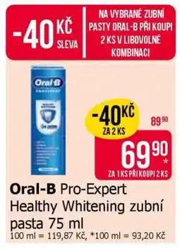 Teta Oral-B Pro Expert Healthy Whitening zubní pasta 75 ml nabídka