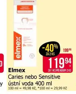 Teta Elmex Caries nebo Sensitive ústní voda 400 ml nabídka
