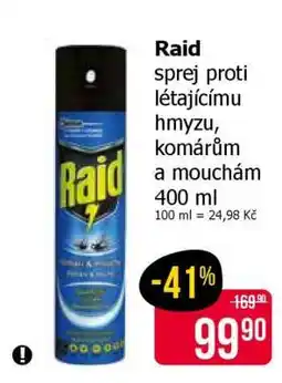 Teta Raid sprej proti létajícímu hmyzu, komárům a mouchám 400 ml nabídka