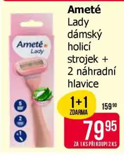 Teta Ameté Lady dámský holicí strojek + 2 náhradní hlavice nabídka