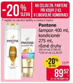 Teta Pantene šampon 400 ml, kondicionér 275 ml nabídka