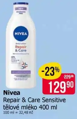 Teta Nivea Repair & Care Sensitive tělové mléko 400 ml nabídka