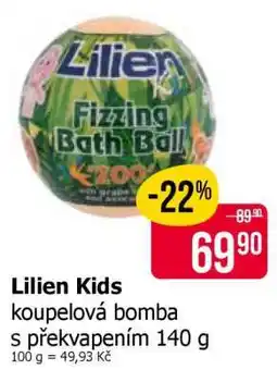 Teta Lilien Kids koupelová bomba s překvapením 140 g nabídka